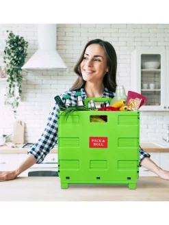 Einkaufstrolley in Grün