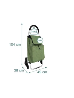 Einkaufstrolley in Grün - 45 l
