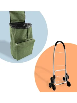 Einkaufstrolley in Grün - 45 l