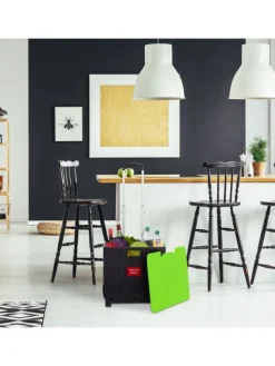 Einkaufstrolley in Grün/ Schwarz