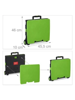 Einkaufstrolley in Grün/ Schwarz