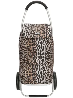 Einkaufstrolley in Hellbraun - (B)30 x (H)58 x (T)24 cm