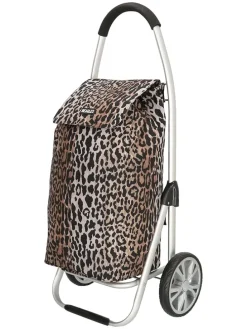 Einkaufstrolley in Hellbraun - (B)30 x (H)58 x (T)24 cm