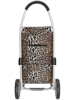 Einkaufstrolley in Hellbraun - (B)30 x (H)58 x (T)24 cm