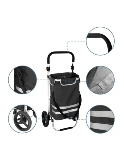 Einkaufstrolley in Schwarz - 45 l