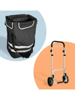 Einkaufstrolley in Schwarz - 45 l