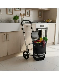 Einkaufstrolley in Schwarz - 45 l