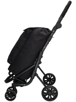 Einkaufstrolley in Schwarz - (B)60 x (H)113 x (T)40 cm