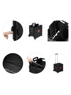 Einkaufstrolley in Schwarz - Tragkraft: 35 kg