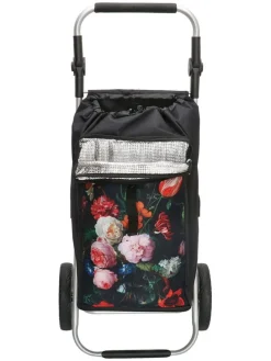 Einkaufstrolley in Schwarz - (B)41 x (H)100 x (T)36 cm