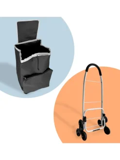 Einkaufstrolley in Schwarz - 45 l