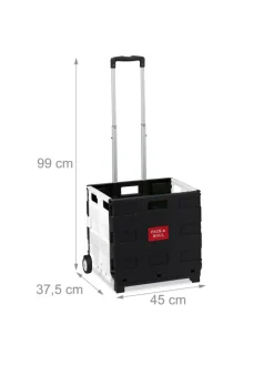 Einkaufstrolley in Schwarz/ Grau