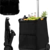 Einkaufstrolley klappbar 50 L in Schwarz