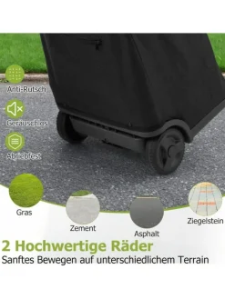 Einkaufstrolley klappbar 50 L in Schwarz