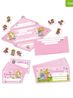 Einladungs-Set "Prinzessin Miabella" in Rosa