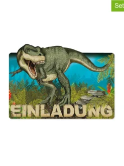 Einladungs-Set "T-Rex" in Hellgrün