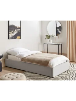 Einzelbett DINAN in Grau - (W) 97 x (H) 31 x (L) 214 cm