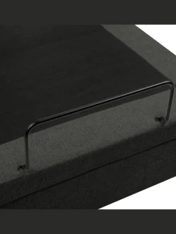 Einzelbett DUKE II in Grau/Schwarz - (W) 80 x (H) 120 x (L) 216 cm