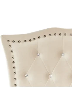 Einzelbett METZ in Beige/Silber - (W) 126 x (H) 102 x (L) 217 cm