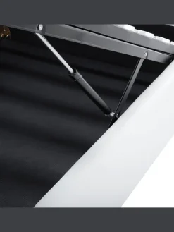 Einzelbett METZ in Weiß/Silber - (W) 126 x (H) 102 x (L) 217 cm