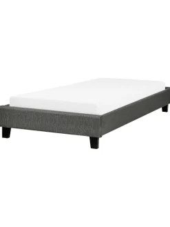 Einzelbett ROANNE in Grau/Braun - (W) 99 x (H) 29 x (L) 211 cm