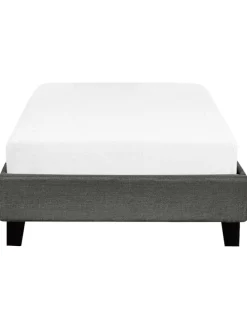 Einzelbett ROANNE in Grau/Braun - (W) 99 x (H) 29 x (L) 211 cm