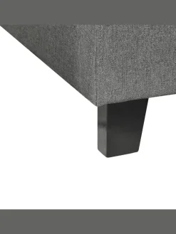 Einzelbett ROANNE in Grau/Braun - (W) 99 x (H) 29 x (L) 211 cm