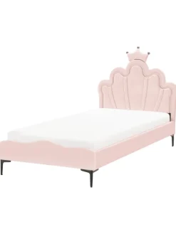 Einzelbett RUBIAN in Rosa/Schwarz - (W) 103 x (H) 115 x (L) 209 cm