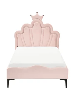 Einzelbett RUBIAN in Rosa/Schwarz - (W) 103 x (H) 115 x (L) 209 cm