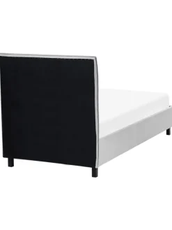 Einzelbett SENNEZ in Grau/Schwarz - (W) 100 x (H) 106 x (L) 211 cm