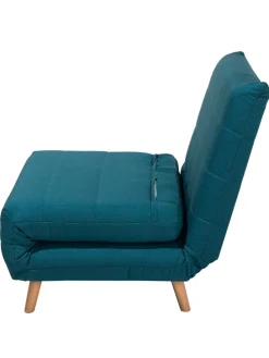 Einzelsofa SETTEN in Blau/Braun - (W) 104 x (H) 82 x (L) 90 cm