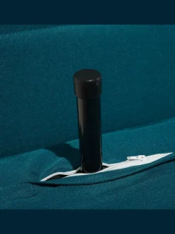 Einzelsofa SETTEN in Blau/Braun - (W) 104 x (H) 82 x (L) 90 cm