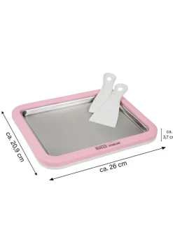 Eisplatte für Hausgemachte Eiscreme Speiseeis in Rosa