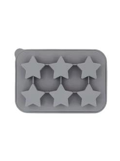 Eiswürfelform "Sterne" in Grau - (B)17 x (H)12 x (T)5 cm