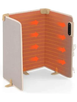 elektrisch Beinwärmer unter dem schreibtisch in Beige