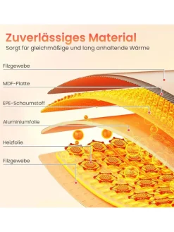 elektrisch Beinwärmer unter dem schreibtisch in Beige