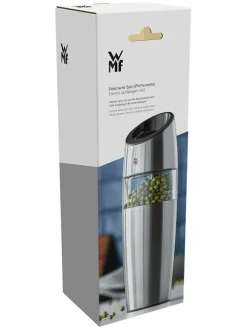 Elektrische Salz & -Pfeffermühle in Silber - (H)20 cm