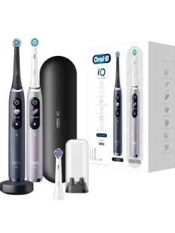 Elektrische Zahnbürste "iO Series 9 + 2. Handstück & Reiseetui" in Schwarz/Rose