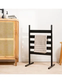 Elektrischer Handtuchwärmer in Schwarz - (B)50 x (H)80 cm