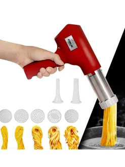 Elektrischer Pasta-Maker in Rot - (B)30,5 x (H)23,4 x (T)6,5 cm