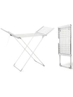 Elektrischer Wäscheständer in Grau - (B)148 x (H)112 x (T)54 cm