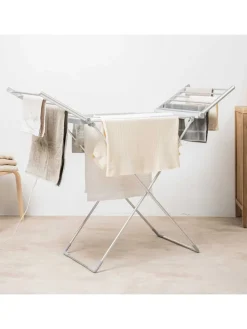 Elektrischer Wäscheständer in Grau - (B)148 x (H)112 x (T)54 cm