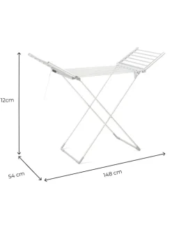 Elektrischer Wäscheständer in Grau - (B)148 x (H)112 x (T)54 cm