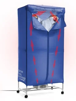 Elektrischer Wäschetrockner in Blau - (B)70 x (H)150 x (T)45 cm