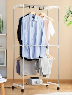 Elektrischer Wäschetrockner in Blau - (B)70 x (H)150 x (T)45 cm