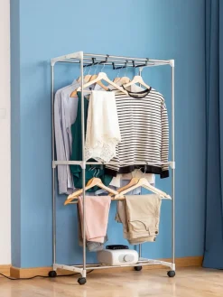 Elektrischer Wäschetrockner in Grau - (B)70 x (H)150 x (T)45 cm