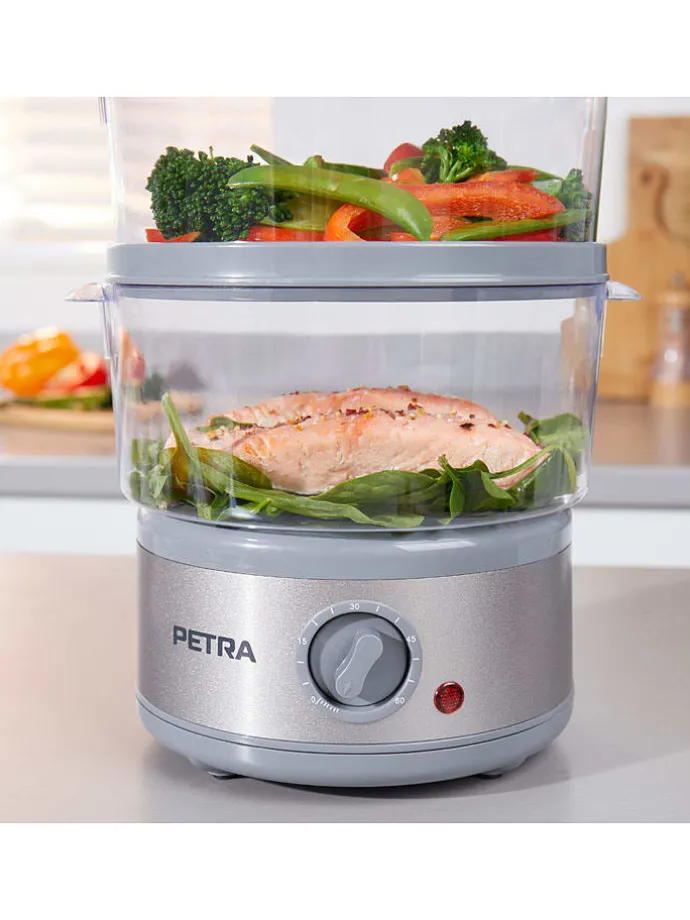 Elektro-Dampfgarer in Transparent/ Grau