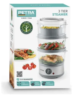 Elektro-Dampfgarer in Transparent/ Grau