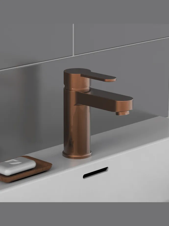 ELEPHANT Waschtischarmatur, Kupfer matt
