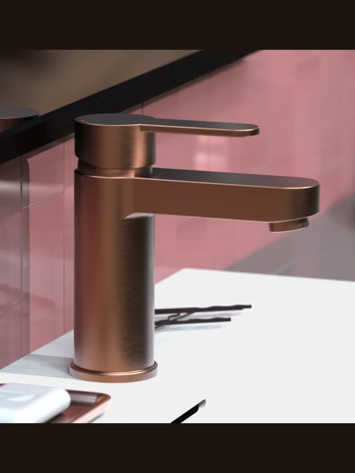 ELEPHANT Waschtischarmatur, Kupfer matt